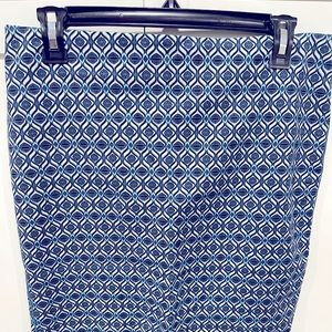 Ann Taylor multi-colored blue & white skirt